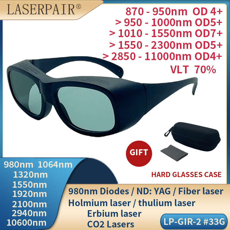 Industrial Laser Glasses - LaserPair 870-11000nm Absorbing Mineral Glass Laser