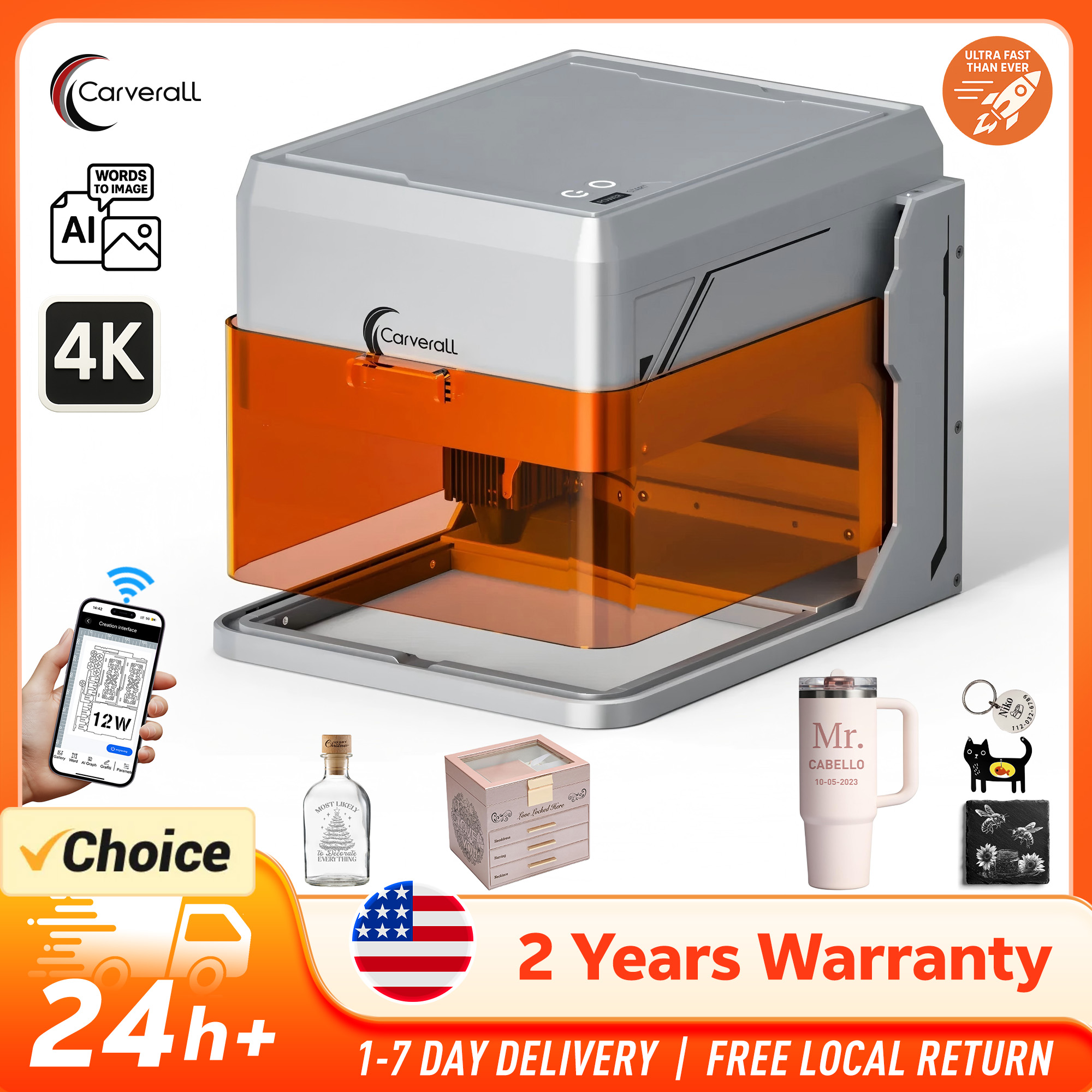 Laser Marking Machine - Laser Engraver Machine Desktop WiFi USB