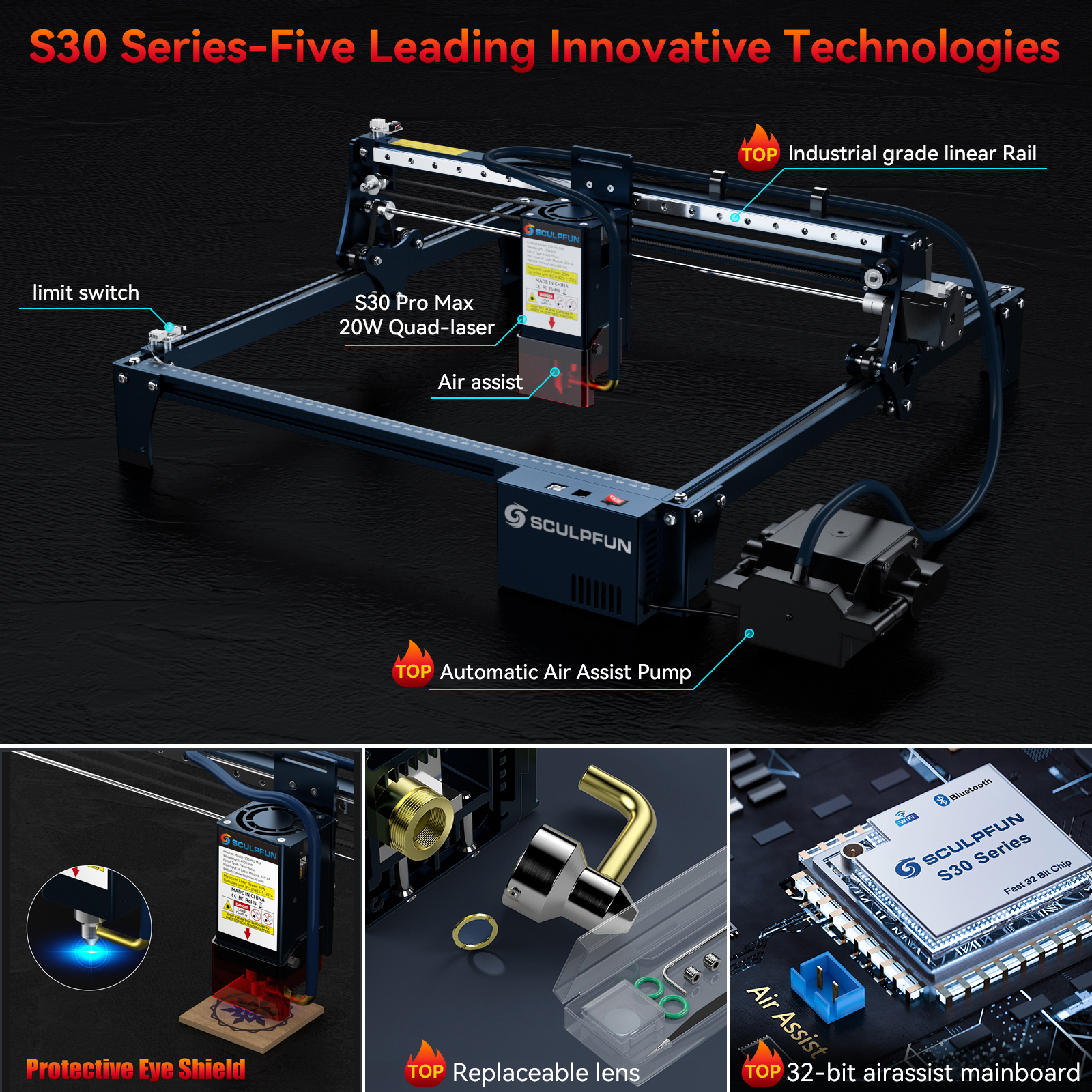 SCULPFUN S30 pro max S30 PRO S - Laser Marking Machine ulasan dan harga