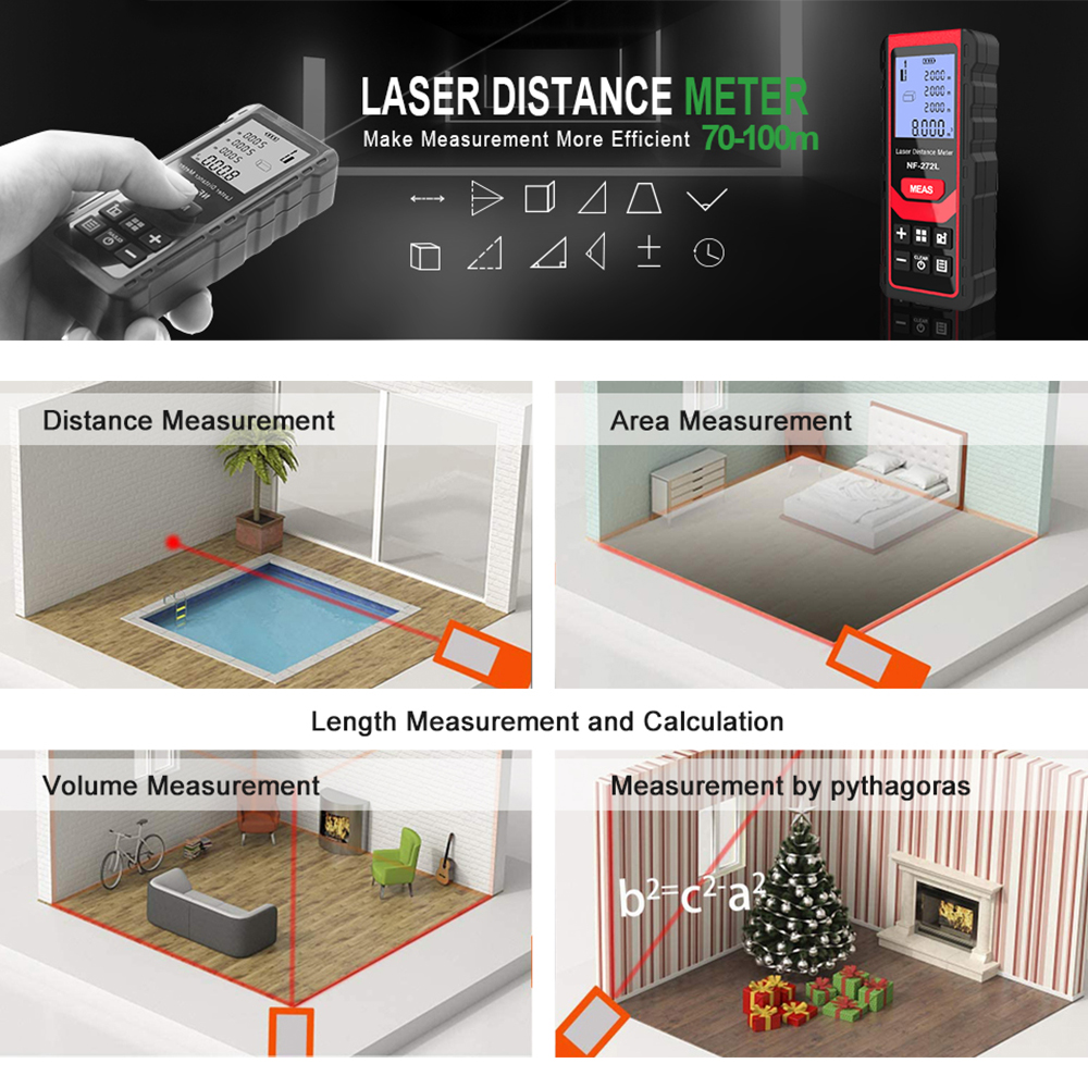 Noyafa NF-271 Laser Distance M - Industrial Laser Rangefinder ulasan dan harga