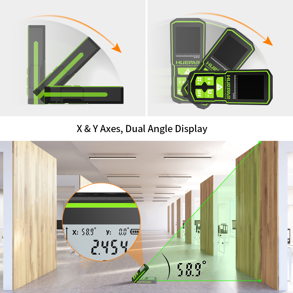 Huepar Laser Rangefinder Digit - Industrial Laser Rangefinder ulasan dan harga