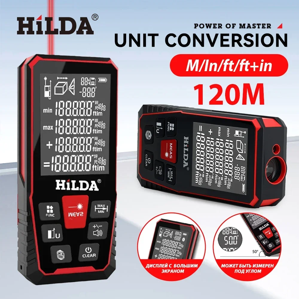 HILDA Laser Distance 50M/100M/ - Industrial Laser Rangefinder ulasan dan harga