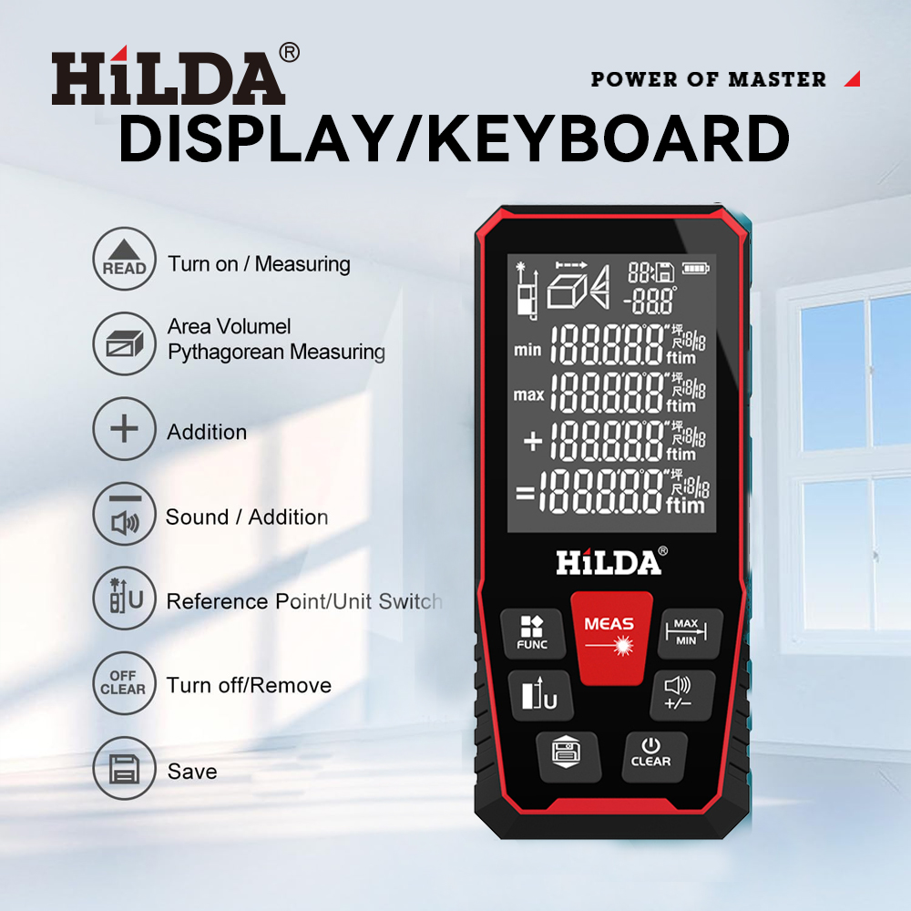 HILDA Laser Distance 50M/100M/ - Industrial Laser Rangefinder ulasan dan harga