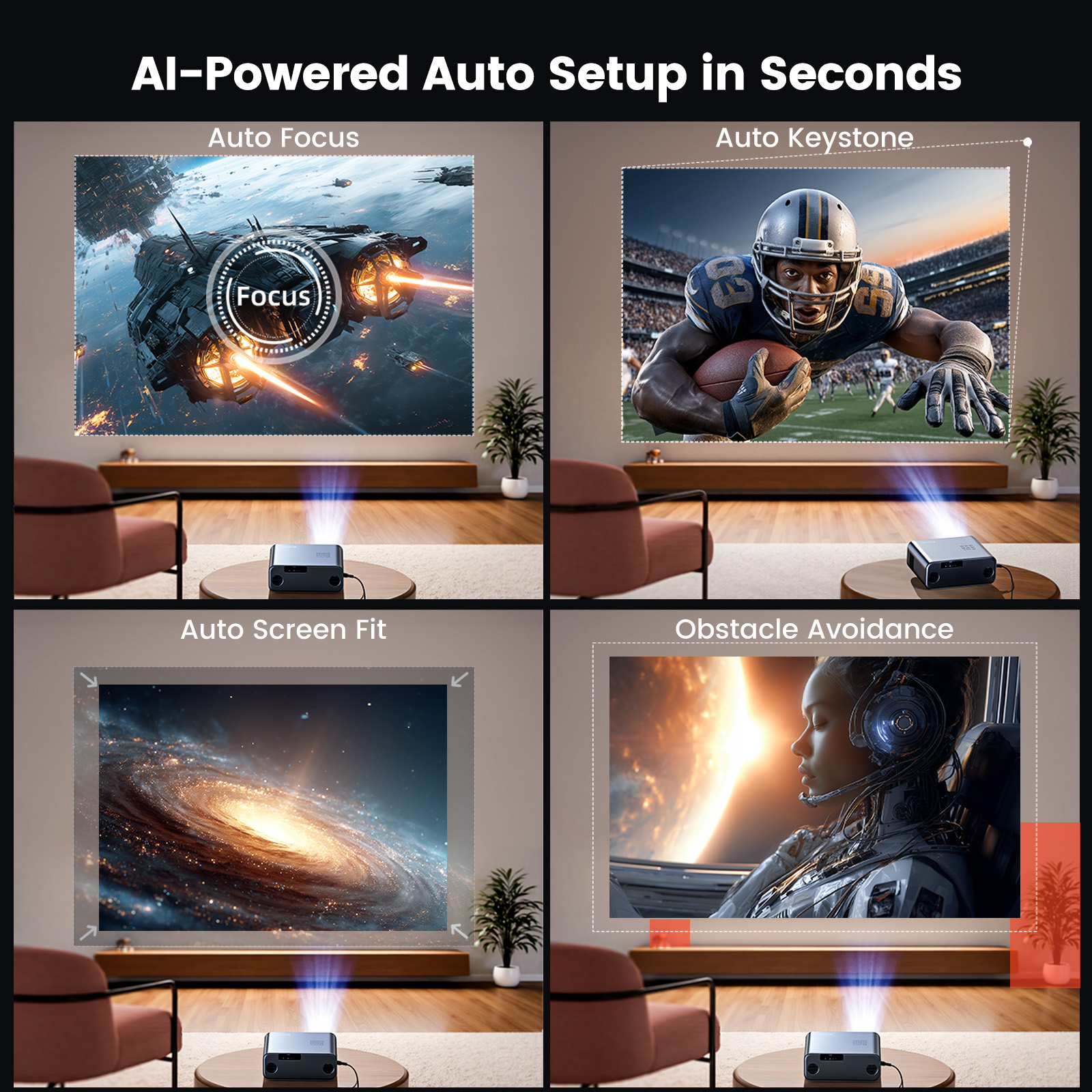 WIMIUS 1200 ANSI Projector 4K  - Industrial Laser Projection ulasan dan harga