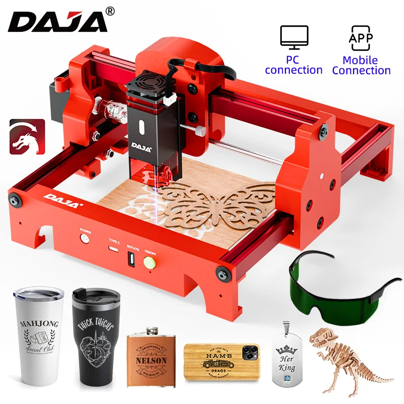 DAJA A7 Laser Engraver 5W Mini - Laser Marking Machine ulasan dan harga