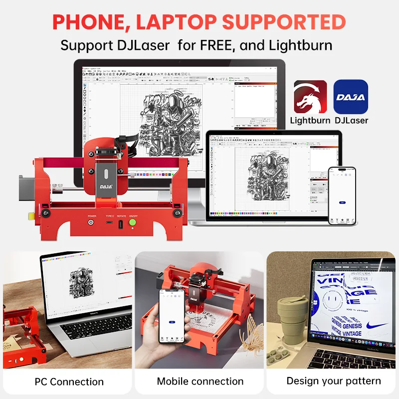 DAJA A7 Laser Engraver 5W Mini - Laser Marking Machine ulasan dan harga