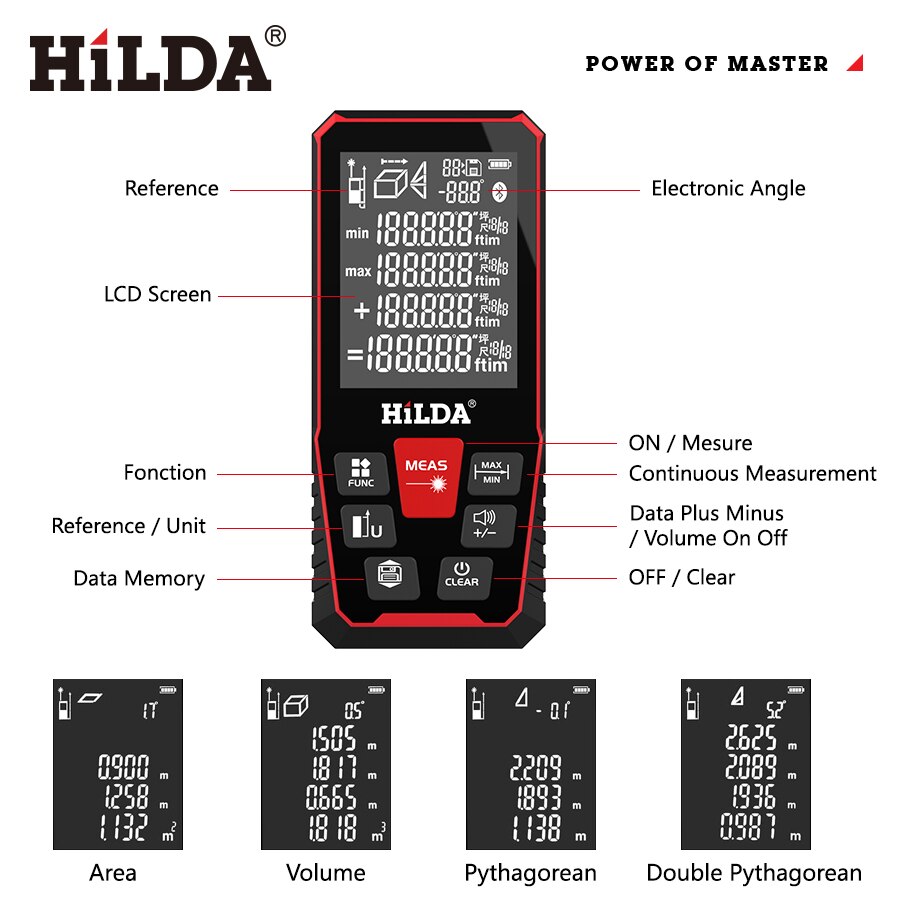 HILDA Laser Distance 50M/100M/ - Industrial Laser Rangefinder ulasan dan harga